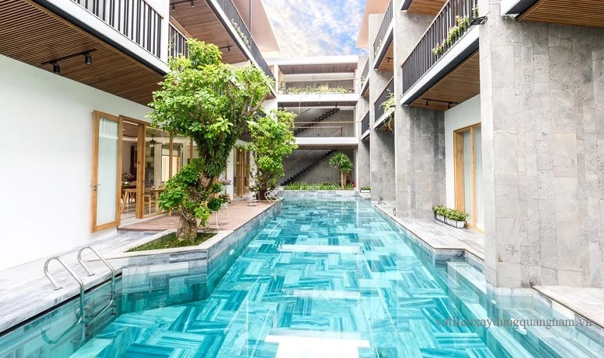 Đá giếng trời - cánh gà - hồ bơi